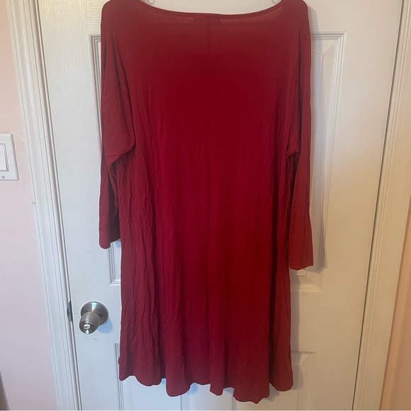 Red/Wine Colored Tunic Dress - Picture 5 of 5